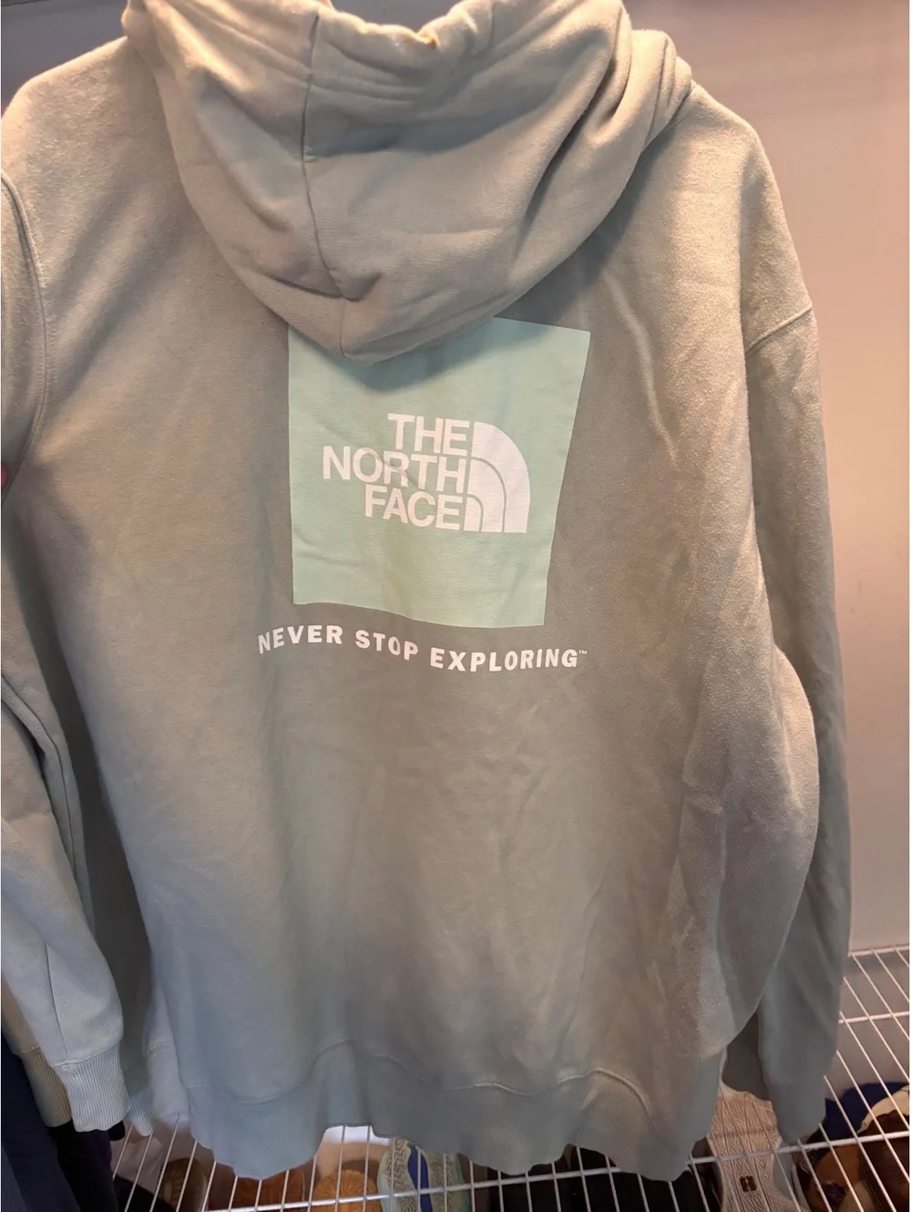 The North Face Men's Hoodie Sweatshirt Size XXL Light Gray
